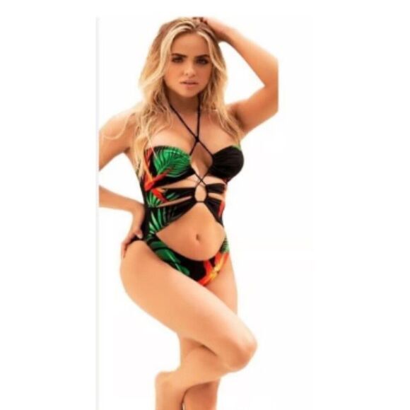 Frederick's of Hollywood Other - NWT Tropical Frederick’s of Hollywood cut out bathing suit